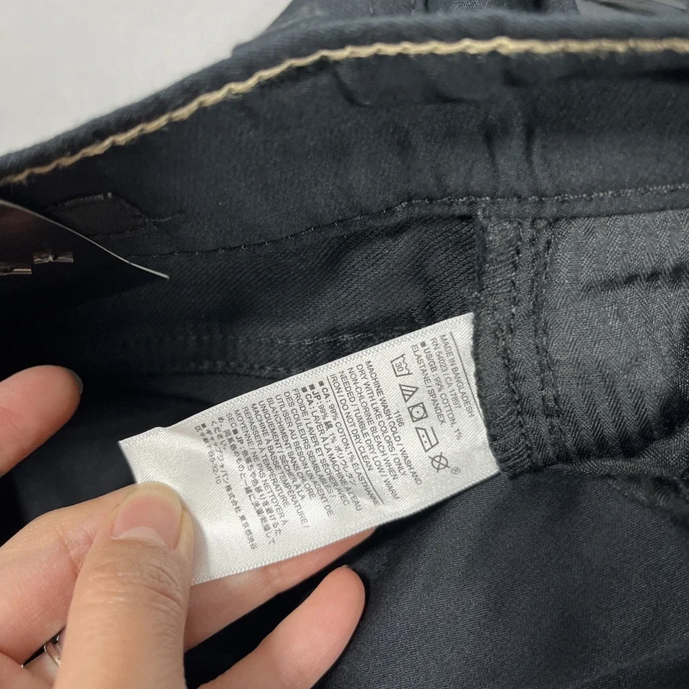 Banana Republic Mens Slim Fit Travel Jean Stretch Black Pants 29x30